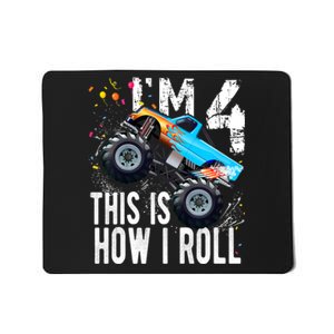 4 Year Old Gift Cool 4th Birthday Boy Gift For Monster Truck Car Lovers Mousepad