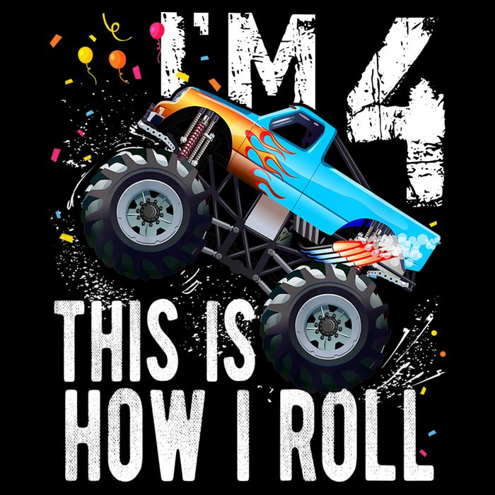 4 Year Old Gift Cool 4th Birthday Boy Gift For Monster Truck Car Lovers Womens Tank Top