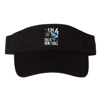 4 Year Old Gift Cool 4th Birthday Boy Gift For Monster Truck Car Lovers Visor