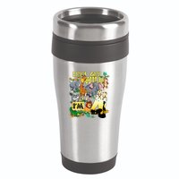 4 Year Old Zoo Safari Birthday Party Tee Lets Get Wild Im 4 16oz Travel Tumbler