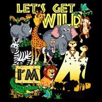 4 Year Old Zoo Safari Birthday Party Tee Lets Get Wild Im 4 16oz Travel Tumbler