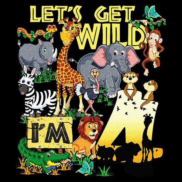 4 Year Old Zoo Safari Birthday Party Tee Lets Get Wild Im 4 16oz Travel Tumbler