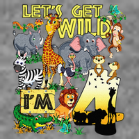 4 Year Old Zoo Safari Birthday Party Tee Lets Get Wild Im 4 Toddler Sweatshirt