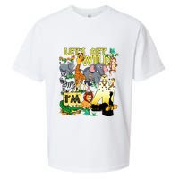 4 Year Old Zoo Safari Birthday Party Tee Lets Get Wild Im 4 Sueded Cloud Jersey T-Shirt