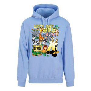 4 Year Old Zoo Safari Birthday Party Tee Lets Get Wild Im 4 Unisex Surf Hoodie