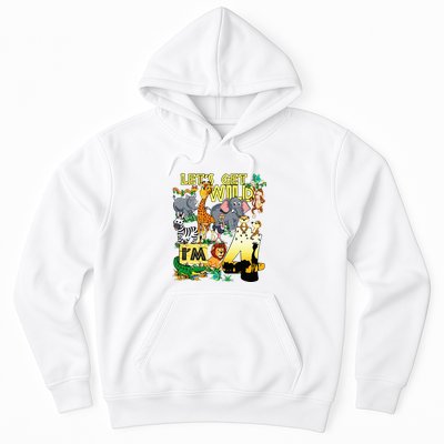 4 Year Old Zoo Safari Birthday Party Tee Lets Get Wild Im 4 Hoodie
