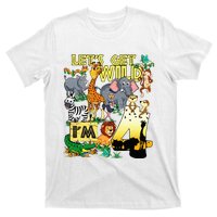 4 Year Old Zoo Safari Birthday Party Tee Lets Get Wild Im 4 T-Shirt