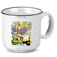 4 Year Old Zoo Safari Birthday Party Tee Lets Get Wild Im 4 15oz Campfire Ceramic Mug