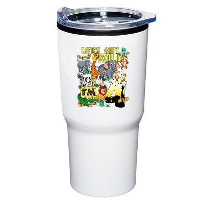 4 Year Old Zoo Safari Birthday Party Tee Lets Get Wild Im 4 Tumbler