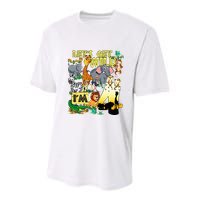 4 Year Old Zoo Safari Birthday Party Tee Lets Get Wild Im 4 Youth Performance Sprint T-Shirt