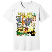 4 Year Old Zoo Safari Birthday Party Tee Lets Get Wild Im 4 Premium T-Shirt