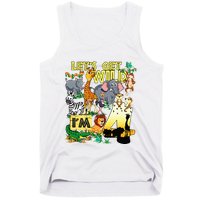 4 Year Old Zoo Safari Birthday Party Tee Lets Get Wild Im 4 Tank Top