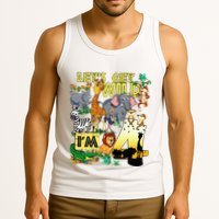 4 Year Old Zoo Safari Birthday Party Tee Lets Get Wild Im 4 Tank Top