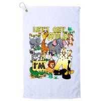 4 Year Old Zoo Safari Birthday Party Tee Lets Get Wild Im 4 Golf Towel