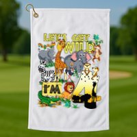 4 Year Old Zoo Safari Birthday Party Tee Lets Get Wild Im 4 Golf Towel