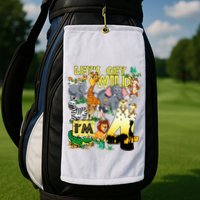 4 Year Old Zoo Safari Birthday Party Tee Lets Get Wild Im 4 Golf Towel
