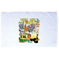 4 Year Old Zoo Safari Birthday Party Tee Lets Get Wild Im 4 Microfiber Hand Towel