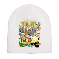 4 Year Old Zoo Safari Birthday Party Tee Lets Get Wild Im 4 Short Acrylic Beanie