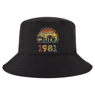 42 Years Old Gifts Awesome Since July 1981 42nd Birthday Cool Comfort Performance Bucket Hat