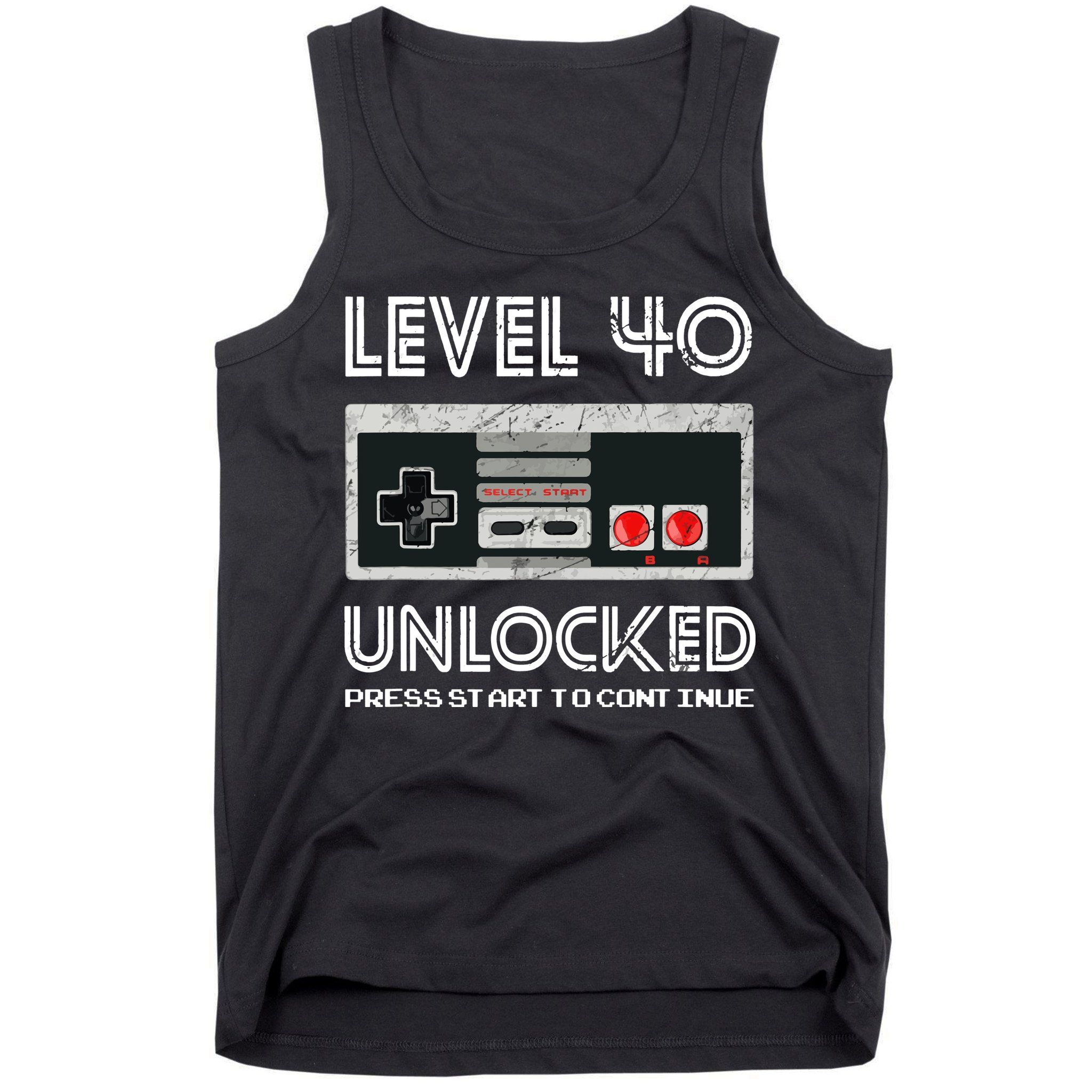40 Year Old Fourty Birthday Gift Level 40 Unlocked Gamer Tank Top