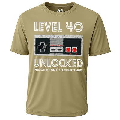 40 Year Old Fourty Birthday Gift Level 40 Unlocked Gamer Performance Shirt
