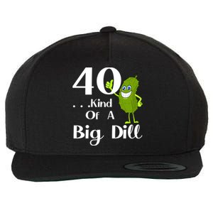 40 Years Old Kind Of A Big Dill Funny Gift Wool Snapback Cap