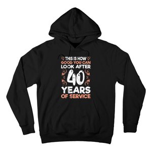 40 years of service 40 years of work anniversary Hoodie