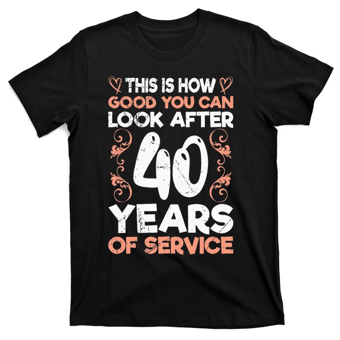 40 years of service 40 years of work anniversary T-Shirt