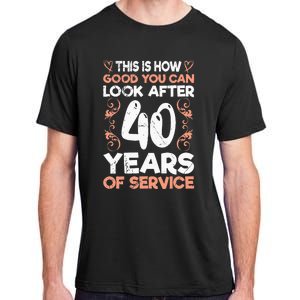 40 years of service 40 years of work anniversary Adult ChromaSoft Performance T-Shirt