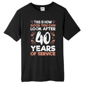 40 years of service 40 years of work anniversary Tall Fusion ChromaSoft Performance T-Shirt