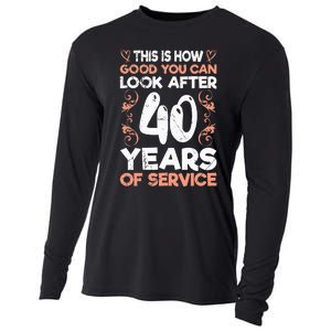 40 years of service 40 years of work anniversary Cooling Performance Long Sleeve Crew