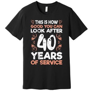 40 years of service 40 years of work anniversary Premium T-Shirt