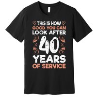 40 years of service 40 years of work anniversary Premium T-Shirt