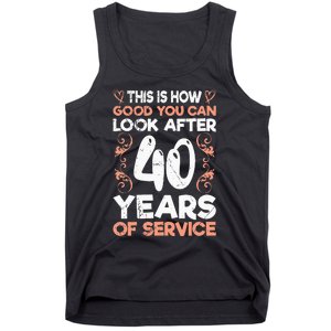 40 years of service 40 years of work anniversary Tank Top