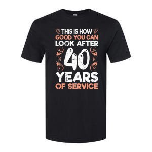 40 years of service 40 years of work anniversary Softstyle CVC T-Shirt