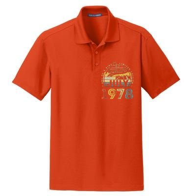 45 Years Old Birthday Awesome Since July 1978 45th Birthday Dry Zone Grid Polo