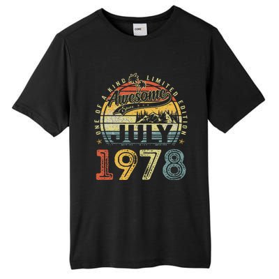 45 Years Old Birthday Awesome Since July 1978 45th Birthday Tall Fusion ChromaSoft Performance T-Shirt