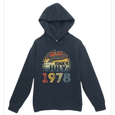 45 Years Old Birthday Awesome Since July 1978 45th Birthday Urban Pullover Hoodie