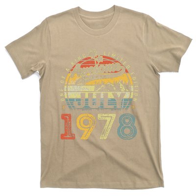 45 Years Old Birthday Awesome Since July 1978 45th Birthday T-Shirt