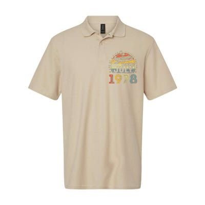 45 Years Old Birthday Awesome Since July 1978 45th Birthday Softstyle Adult Sport Polo