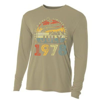 45 Years Old Birthday Awesome Since July 1978 45th Birthday Cooling Performance Long Sleeve Crew