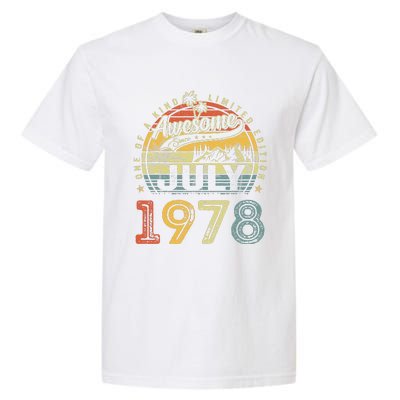 45 Years Old Birthday Awesome Since July 1978 45th Birthday Garment-Dyed Heavyweight T-Shirt