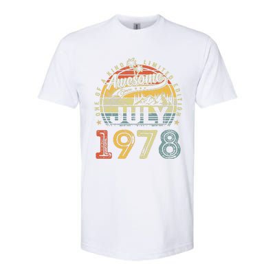 45 Years Old Birthday Awesome Since July 1978 45th Birthday Softstyle® CVC T-Shirt