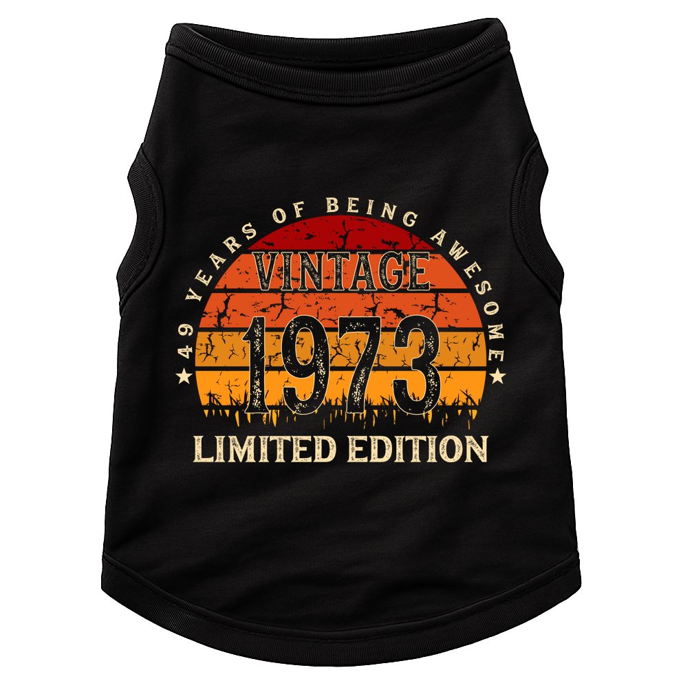 49 Year Old Gifts Retro Vintage 1973 Limited Edition 49th Birthday Doggie Tank
