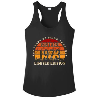 49 Year Old Gifts Retro Vintage 1973 Limited Edition 49th Birthday Ladies PosiCharge Competitor Racerback Tank