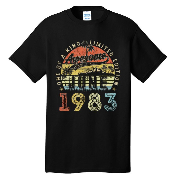 40 Year Old Awesome Since June 1983 40th Birthday Tall T-Shirt