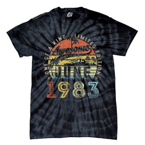 40 Year Old Awesome Since June 1983 40th Birthday Tie-Dye T-Shirt