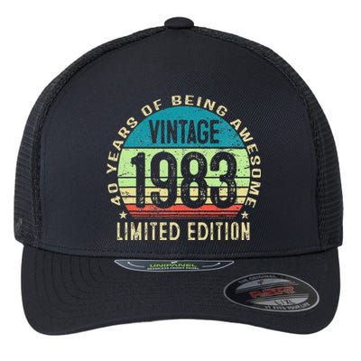 40 Years Old Vintage 1983 Limited Edition 40th Birthday Gift Flexfit Unipanel Trucker Cap