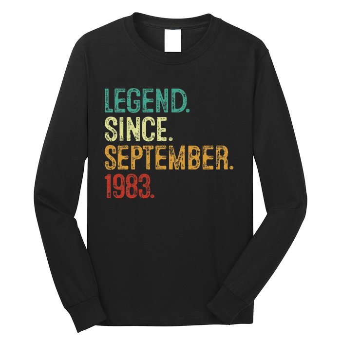 40 Years Old Legend Since September 1983 40th Birthday Long Sleeve Shirt