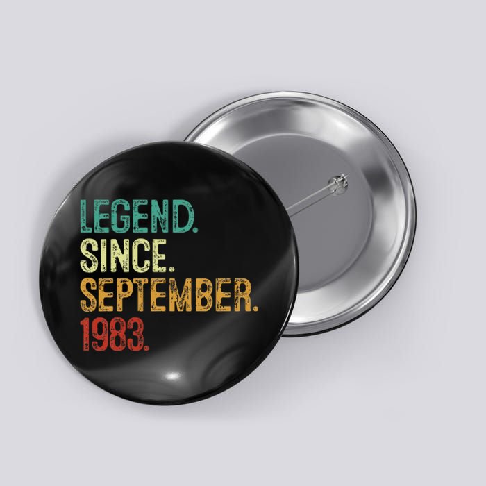 40 Years Old Legend Since September 1983 40th Birthday Button